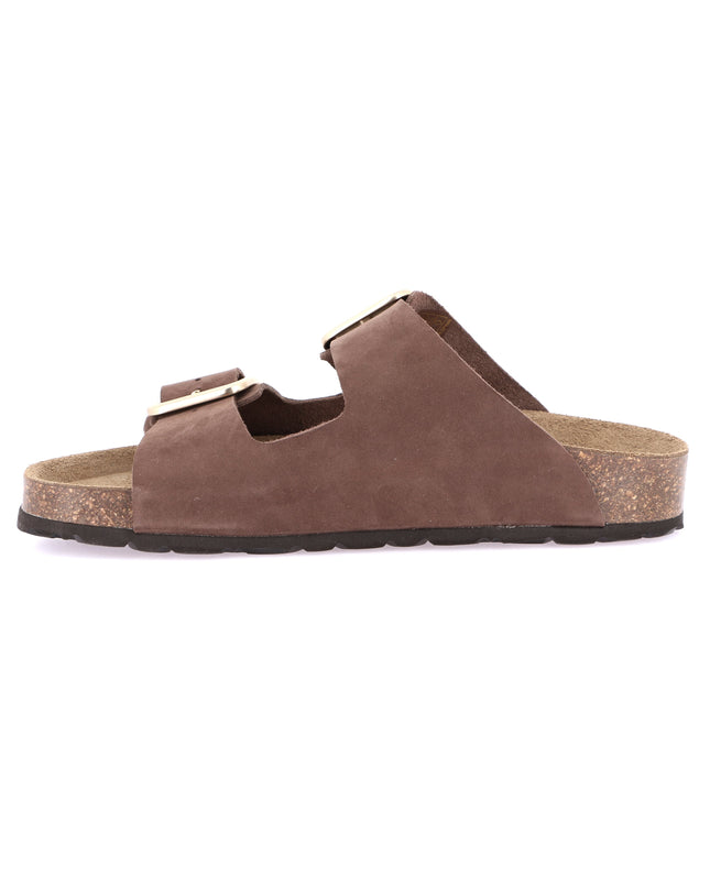 Grünland Marrone Double Strap Women's Slippers