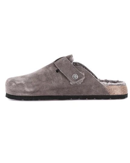 Grünland Men's Plush Clogs in Anthracite for Ideal Comfort