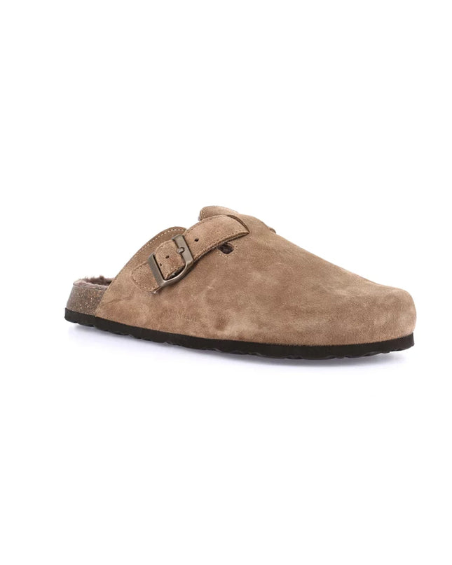 Grünland Men's Plush Clogs - Taupe | Cozy Footwear for the Holidays