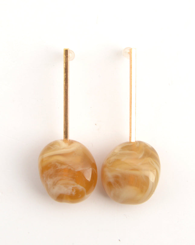Brown Resin Earrings for Christmas