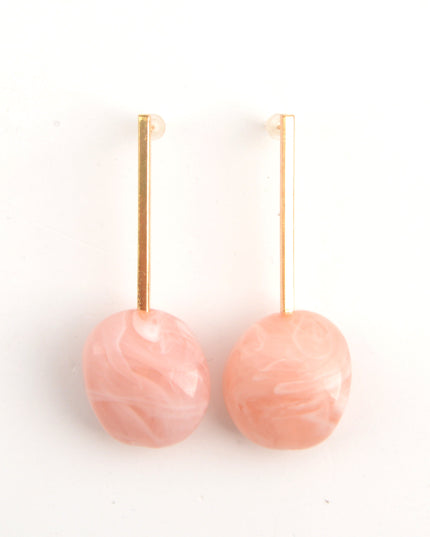 Pink Resin Earrings