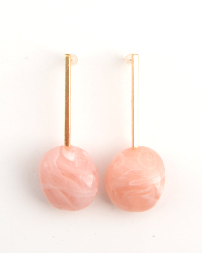Pink Resin Earrings