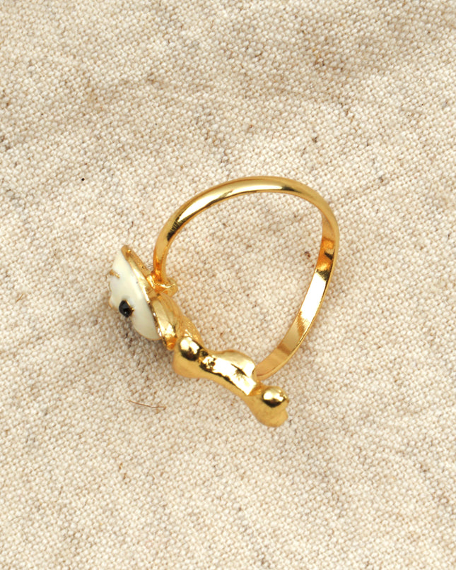 Frenchie and Bone Ring