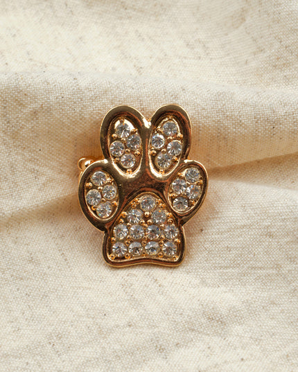 Gemstone Paw Print Ring