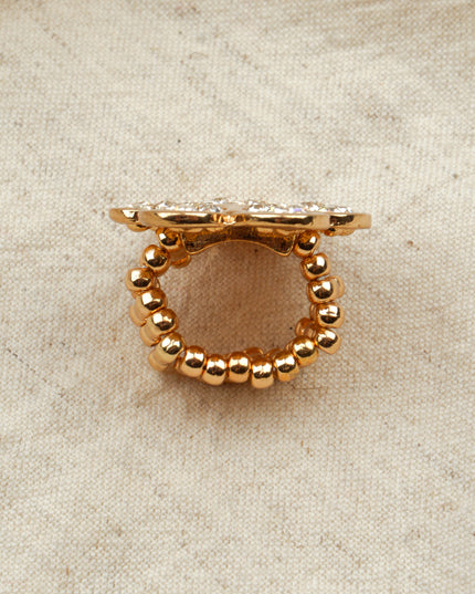 Gemstone Paw Print Ring