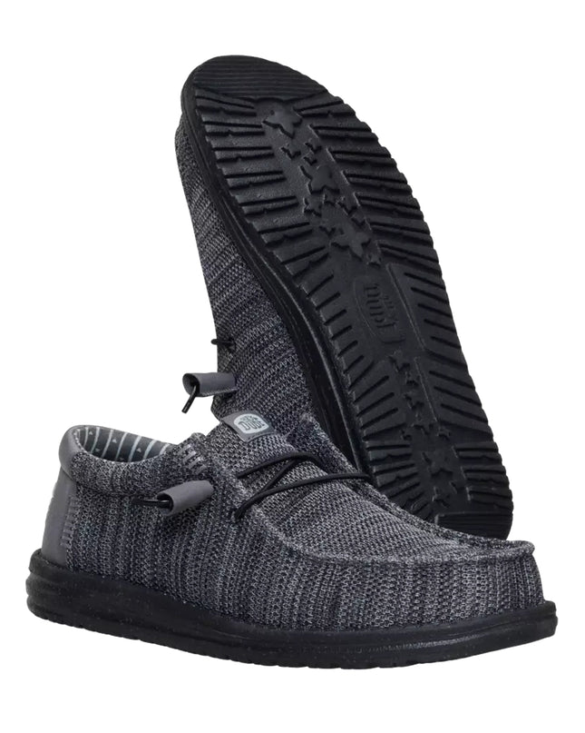 HeyDude - Wally Stretch Sox Granite Grey Black