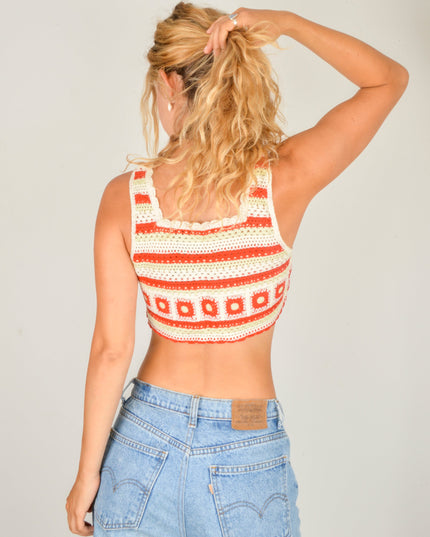 Limited Edition Brown Crocheted Top