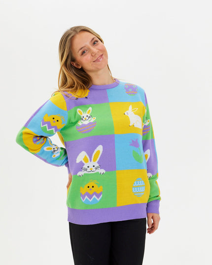 Patchwork Easter Sweater - Women's Edition