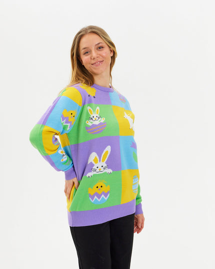 Patchwork Easter Sweater - Women's Edition
