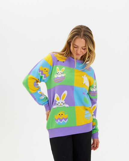 Patchwork Easter Sweater for Men