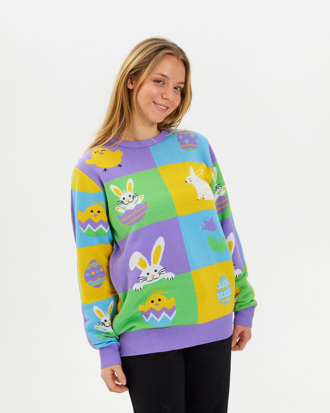 Patchwork Easter Sweater - Women's Edition