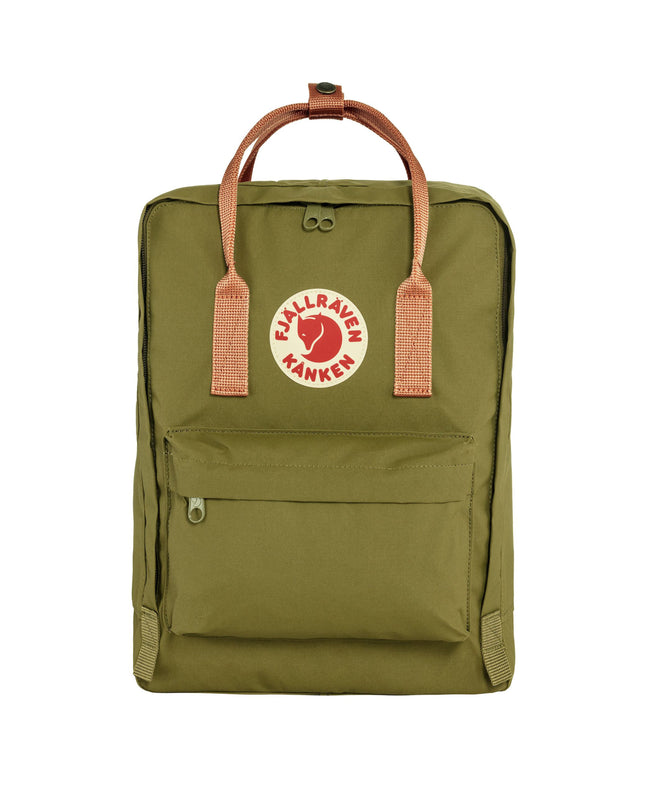 Fjallraven Kanken Backpack in Foliage Green & Peach Sand