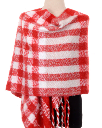 Red Plaid Scarf I