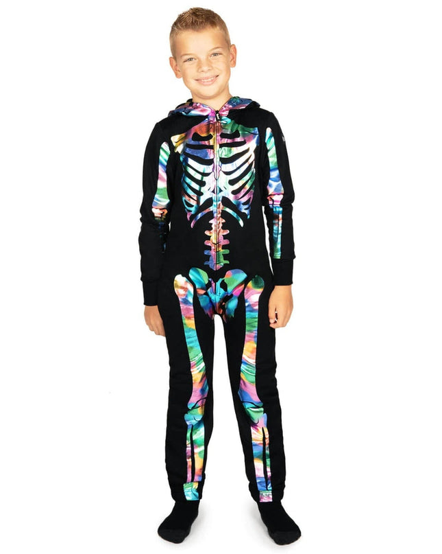 Boy's Iridescent Skeleton Costume