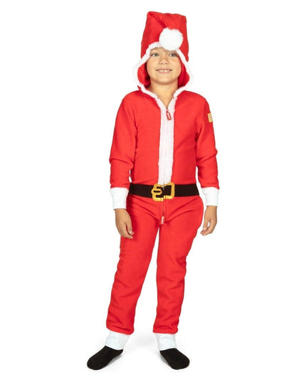 Boy's Santa Jumpsuit With Fur