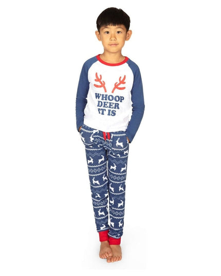 Boy's Whoop Deer It Is Crew Neck Pajama Set