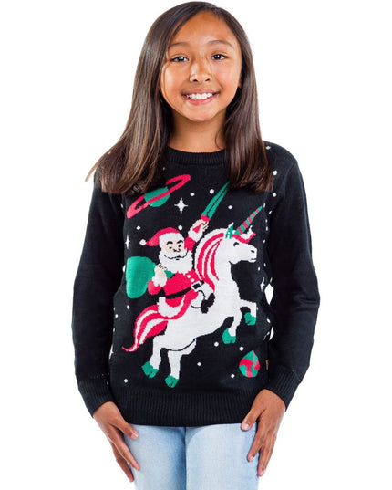 Boy's / Girl's Santa Unicorn Ugly Christmas Sweater
