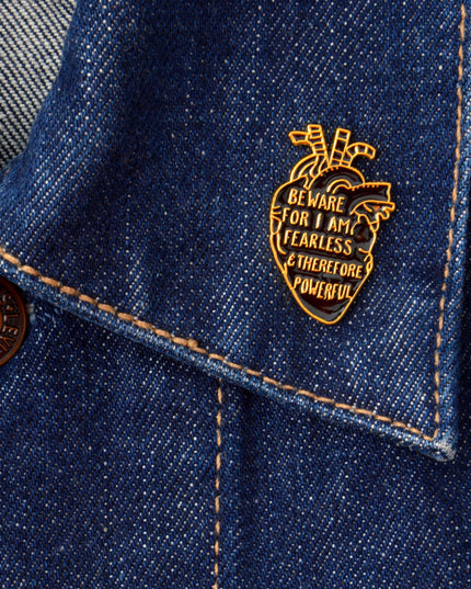 Beware Heart Badge - Perfect for Valentine's Gifts
