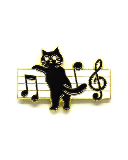 Cat Sheet Music Pin Halloween Costume Accessory