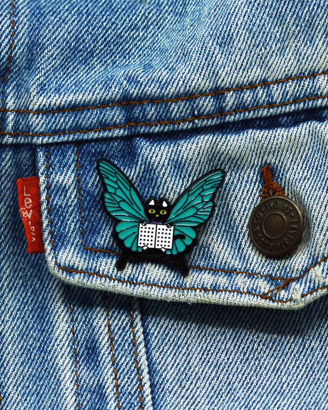 Brooch - Cat Butterfly