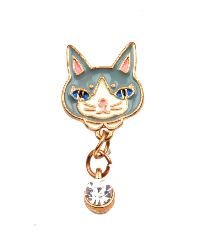 Cat Head Brooch - Cute and Playful Animal Design