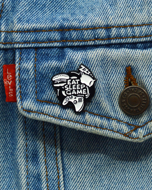 Eat Sleep Game Pin