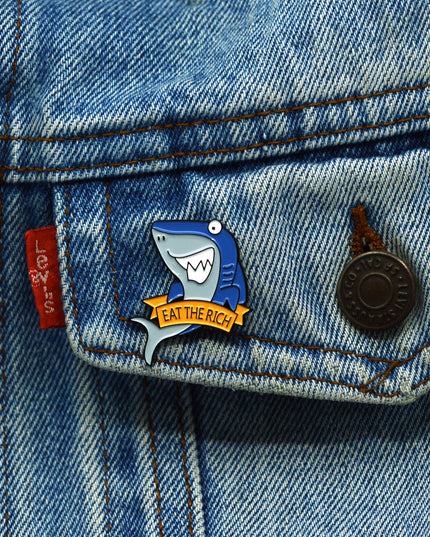 Eat the Rich Statement Pin