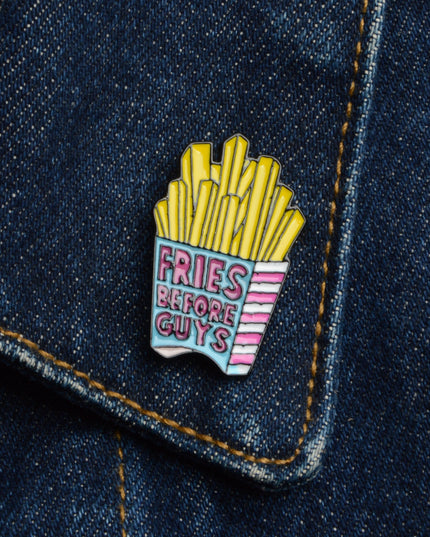 Fries Before Guys Easter Pin