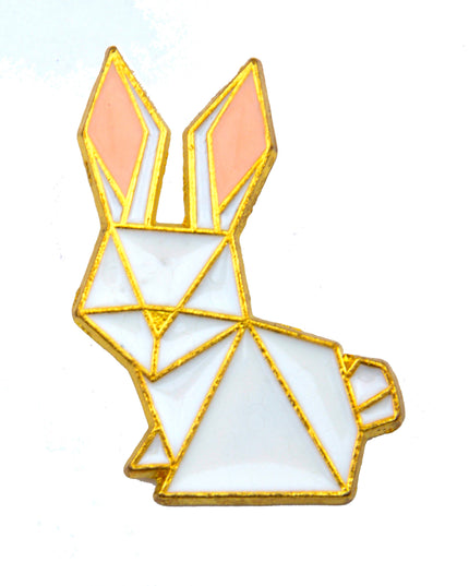 Geometric Bunny Pin