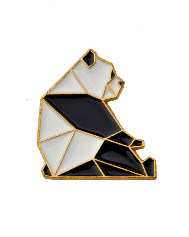 Modern Geometric Panda Pin