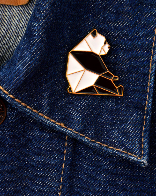 Modern Geometric Panda Pin