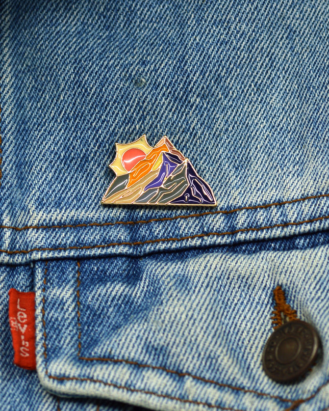 Mountain Sunset Enamel Pin