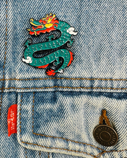 Brooch - Chinese Turquoise Dragon