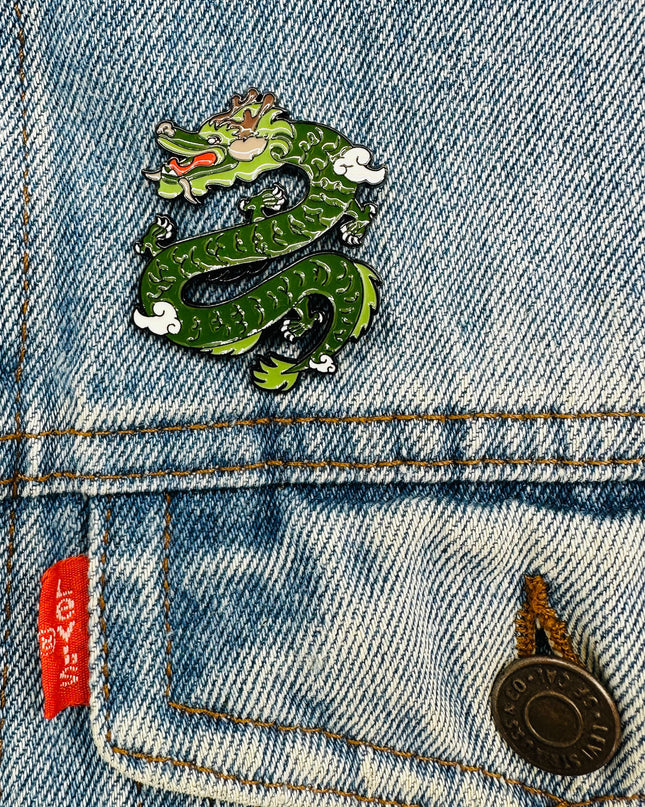 Brooch - Chinese Green Dragon