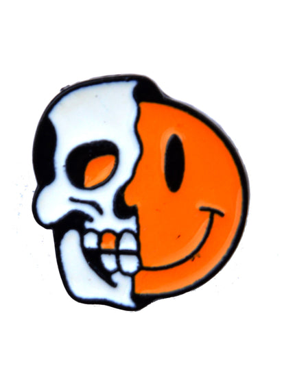 Skull Smiley Enamel Pin