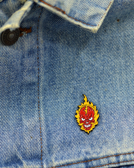 Flaming Death Badge - Bold and Unique Accessory