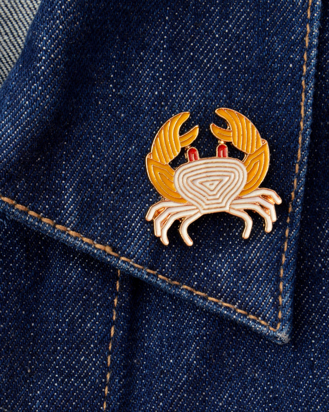 Yellow Crab Brooch - Fun and Colorful Accessory