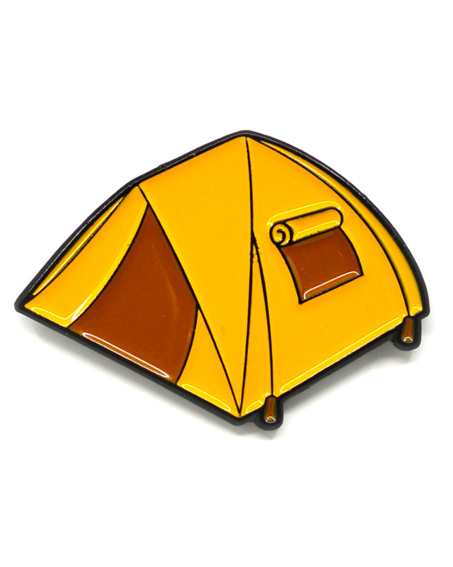 Yellow Tent Enamel Pin