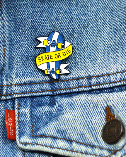 Skate or Die Enamel Pin