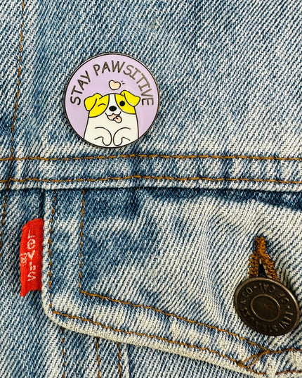 Stay Pawsitive Pin