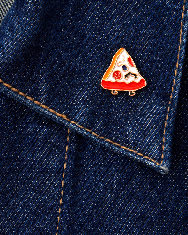 Running Pizza Enamel Pin