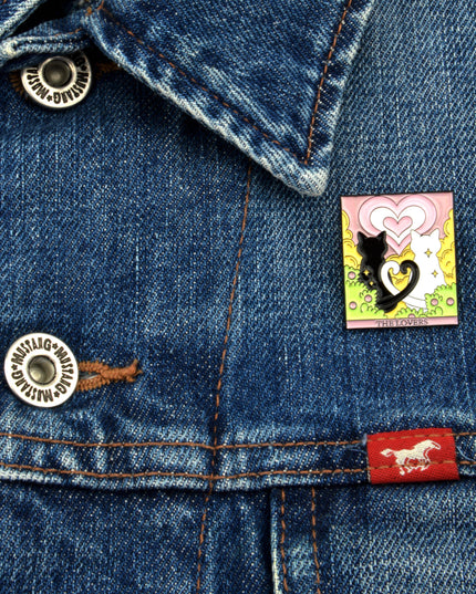 Kissa Tarot Rakastavaiset Pin
