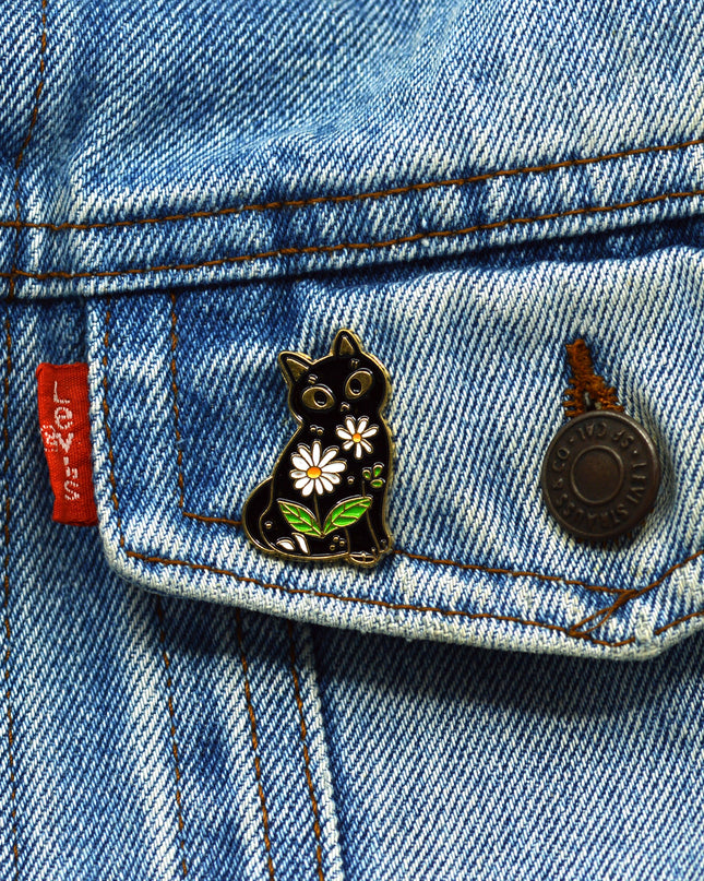 Floral Cat Brooch