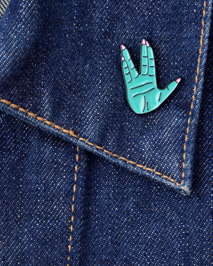 Vulcan Salute Pin Badge