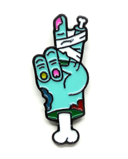 Zombie Peace Pin - Fun Halloween Costume Accessory