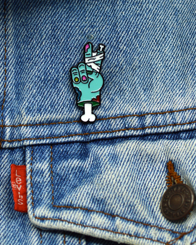 Zombie Peace Pin - Hauska Halloween-koriste