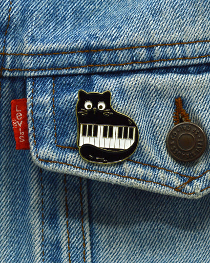 Brooch - Pianist Cat | Accessories, Halloween, Valentines