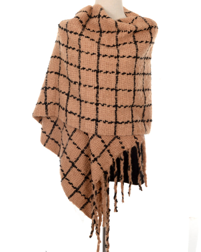 Brown Plaid Scarf