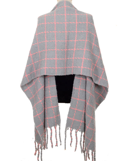 Gray Plaid Scarf
