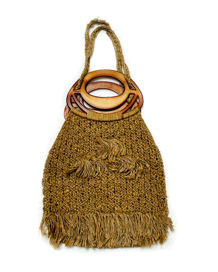 Vintage Knitted Hemp Bag - Perfect for Gift Giving